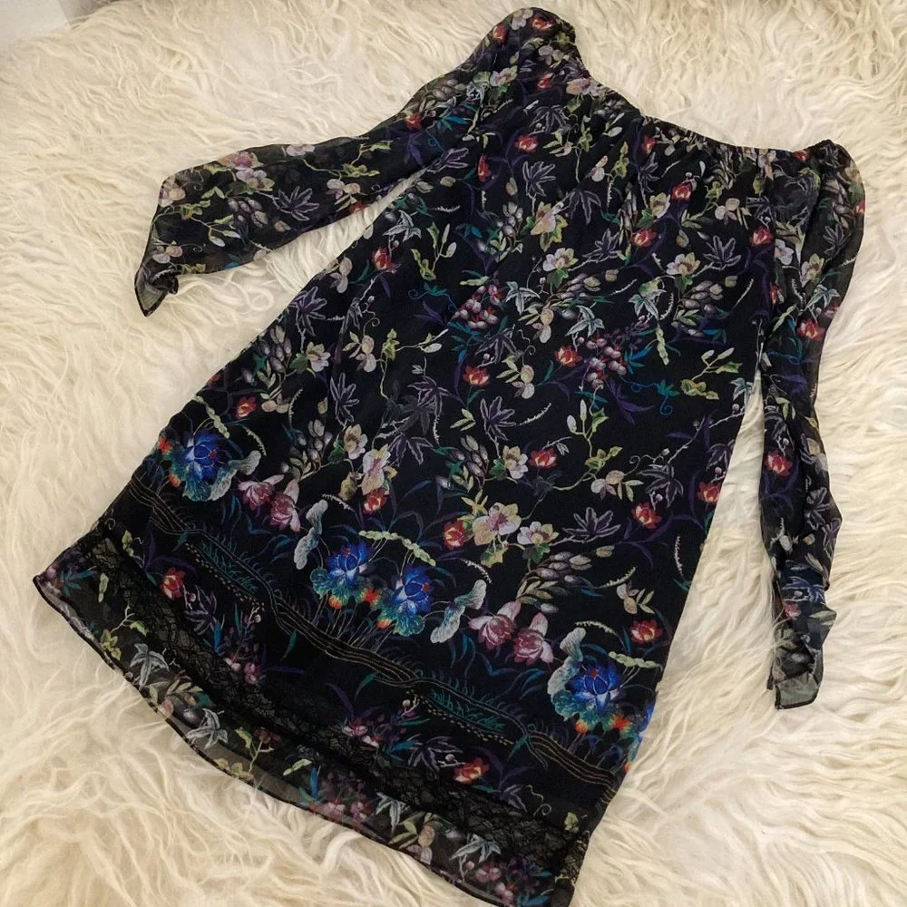 ALICE + OLIVIA Floral Print Mini Dress - Picture 10 of 11